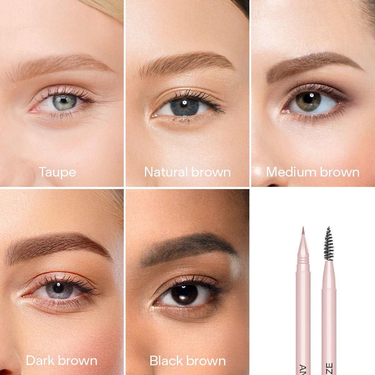 5 different shades Ultra Fine Brow Defining Pen | Anjoize